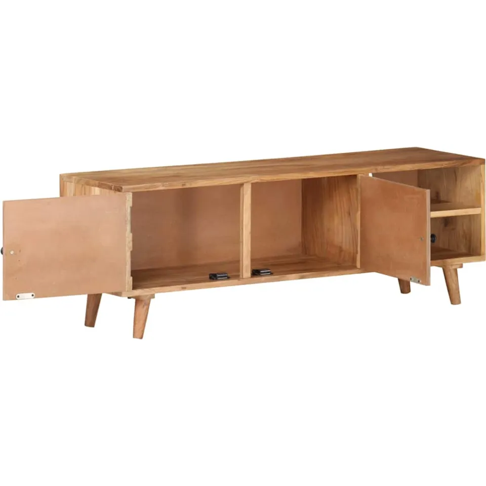 vidaXL Tv-meubel 115x30x39 cm massief acaciahout bruin, foto 4