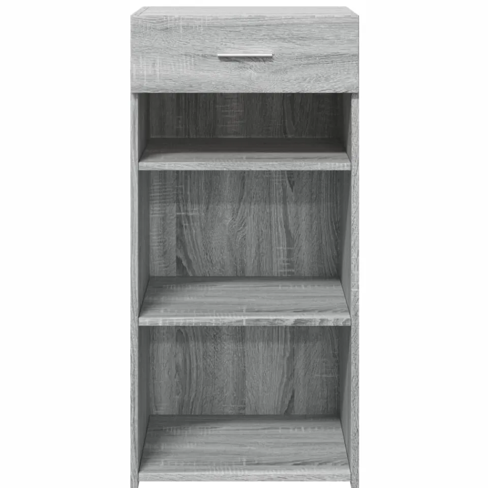 vidaXL Dressoir 45x42,5x93 cm bewerkt hout grijs sonoma eikenkleurig
