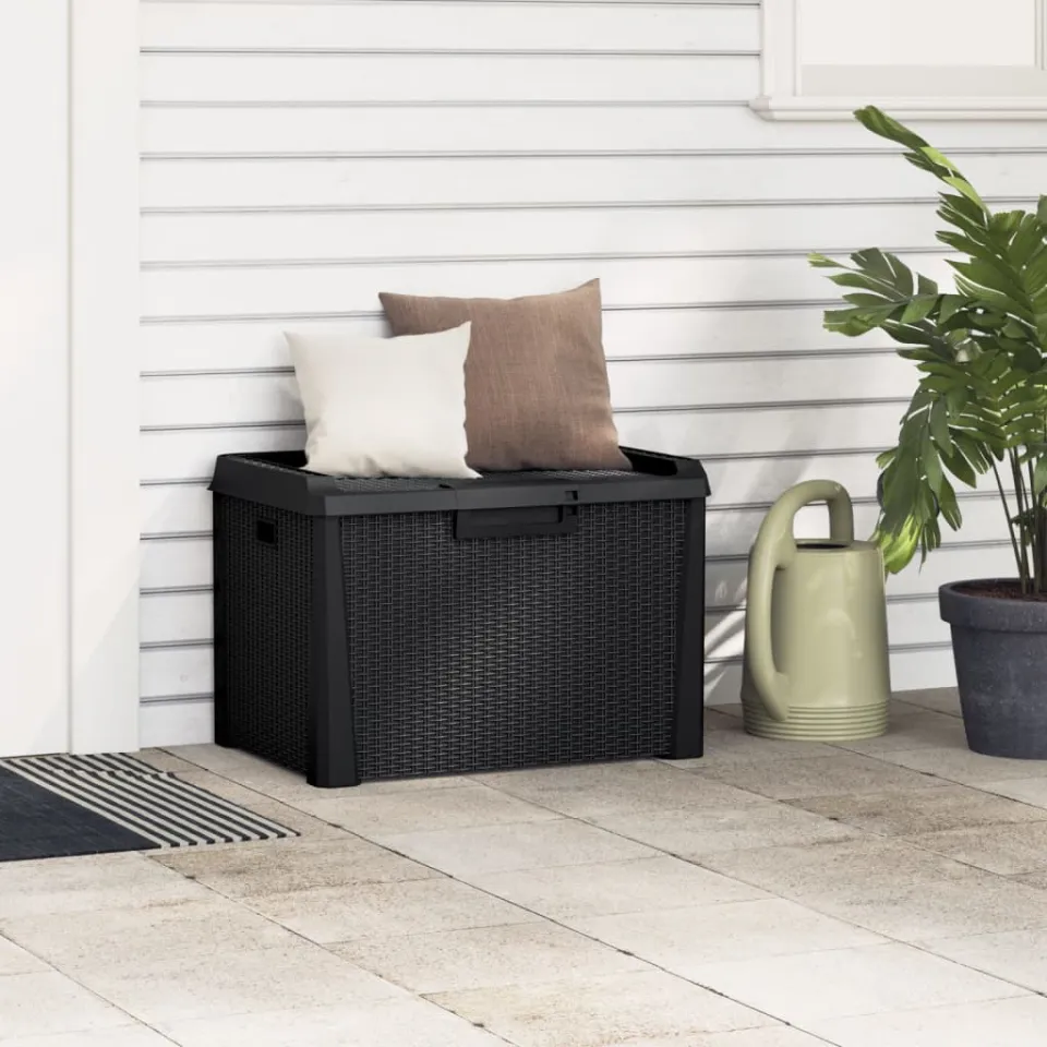 vidaXL Tuinbox 125 L polypropeen antracietkleurig, foto 3