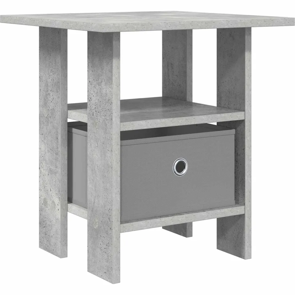 vidaXL Nachtkastje Beton Grijs 41 x 40 x 45 cm Bewerkt hout, foto 3