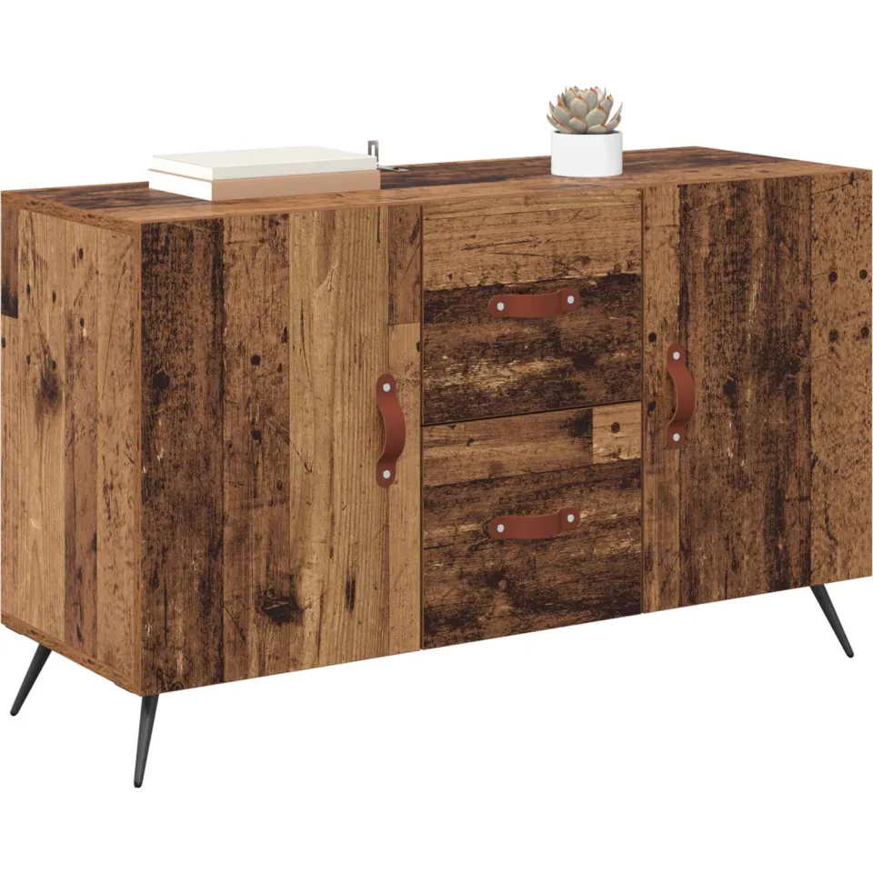 vidaXL Dressoir Oud Hout 100 x 36 x 60 cm Bewerkt hout Bruin