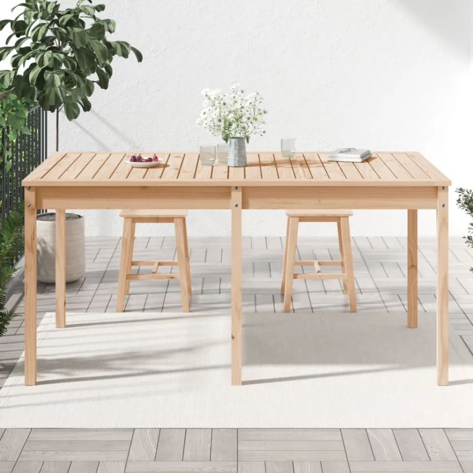 vidaXL Tuintafel 159,5x82,5x76 cm massief grenenhout bruin, foto 2