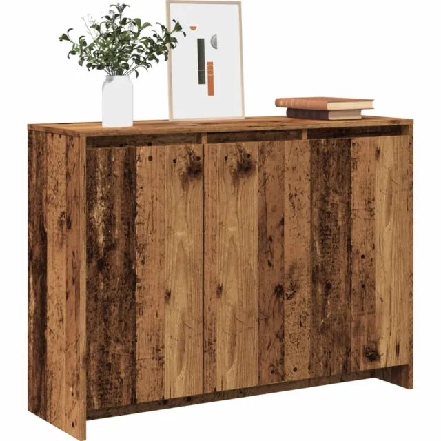 vidaXL Dressoir 102x33x75 cm bewerkt hout oud houtkleurig bruin, foto 2