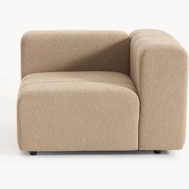 Westwing Collection Bouclé hoekmodule Lena beige