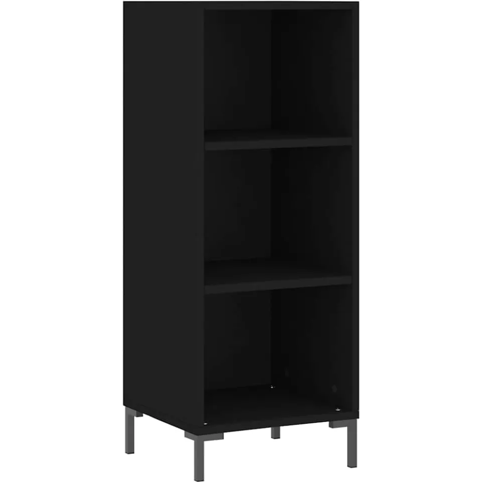 vidaXL Dressoir 34,5x32,5x90 cm bewerkt hout zwart, foto 3