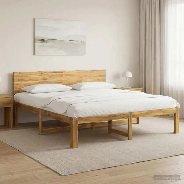 vidaXL Tweepersoonsbed met hoofdeinde ROSTOCK Wit 200 x 200 cm