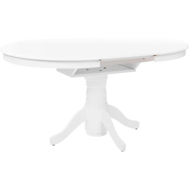 Beliani AKRON - Uitschuifbare eettafel - Wit - 106/150 x 106 cm - MDF