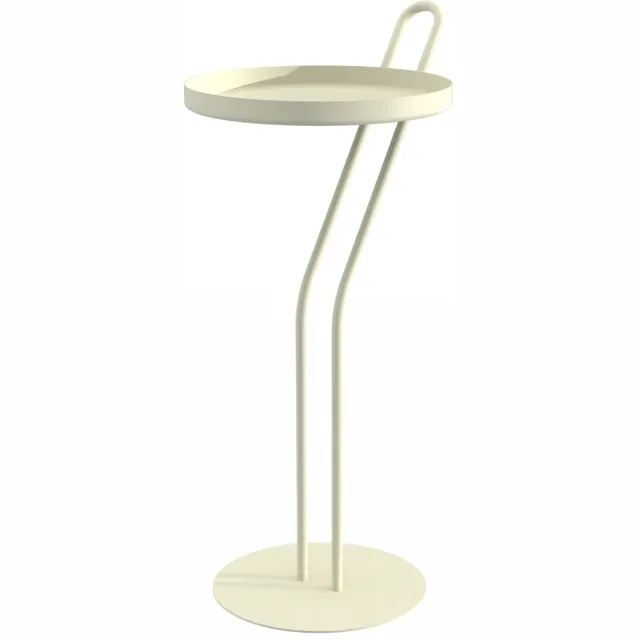 Louis Moulin Bijzettafel Angula rond 52x25cm beige