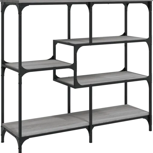 vidaXL Wandtafel - 103x32x95 - cm - bewerkt - hout - grijs - sonoma - eikenkleurig grijs sonoma eiken