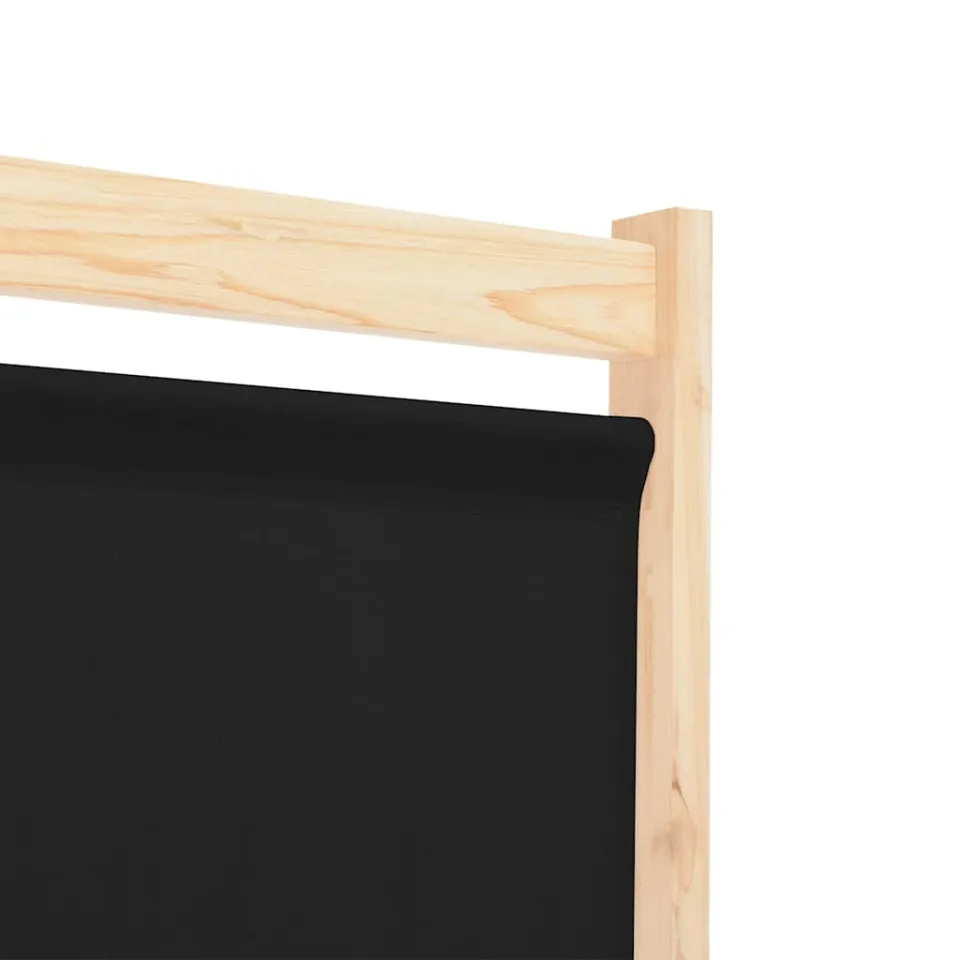vidaXL Kamerscherm met 4 panelen 160x170x4 cm stof zwart, foto 4