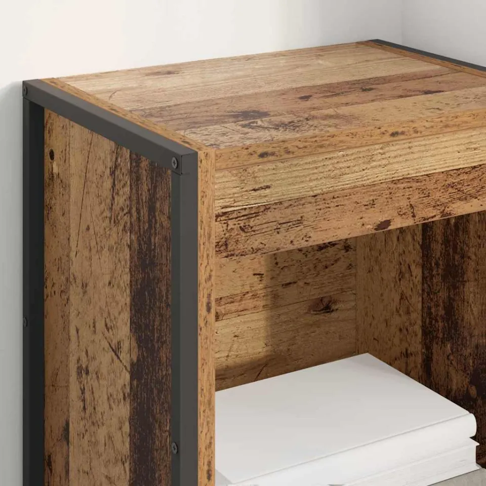 vidaXL Boekenkast 40 x 30 x 121 cm Bewerkt hout Oud Hout bruin, foto 3