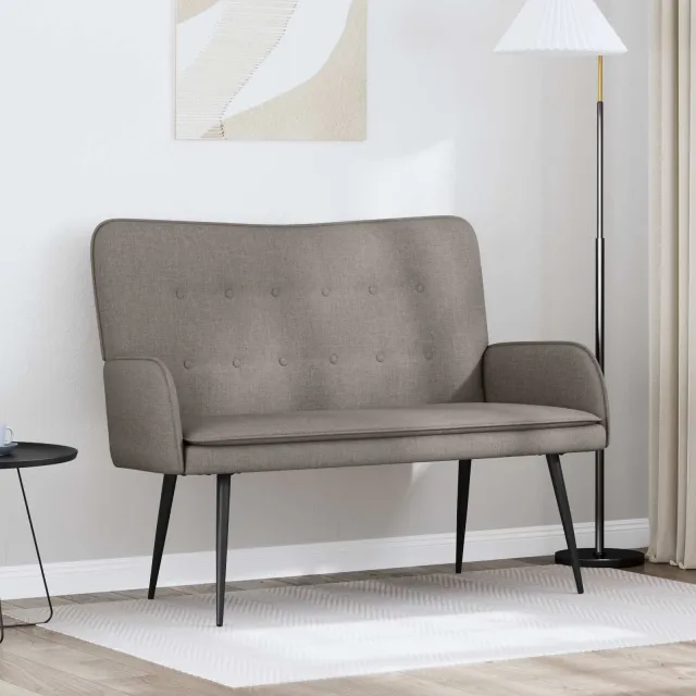 vidaXL 2-Zits Sofa Taupe 115 x 61 x 87 cm Stof