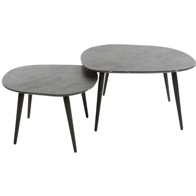 AnLi Style Salontafel Onyx rock set/2 Antraciet