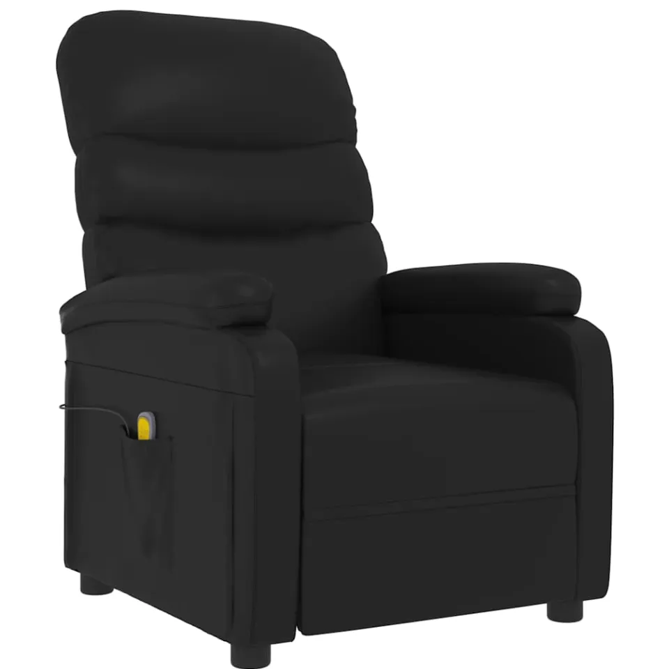 vidaXL Massagestoel kunstleer zwart