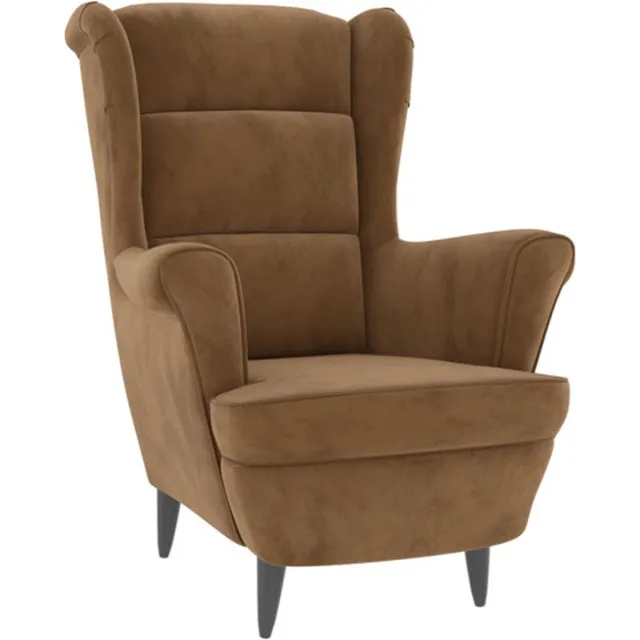vidaXL Fauteuil - fluweel - bruin