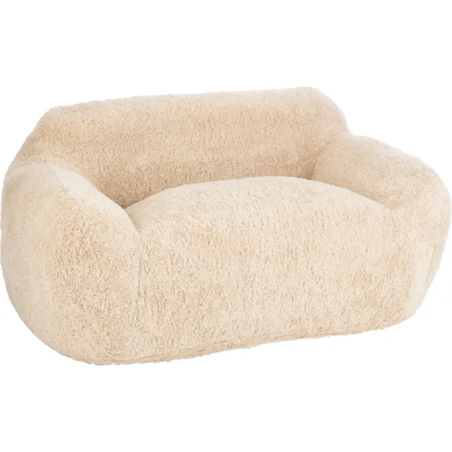J-Line sofa Shearl - polyester - creme - large Beige