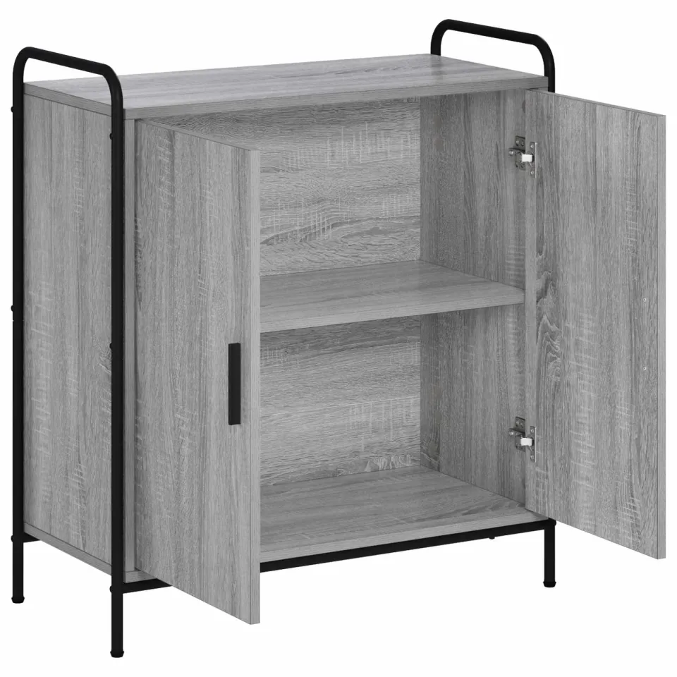 vidaXL Dressoir Grijs Sonoma 97 x 33 x 81 cm Bewerkt hout