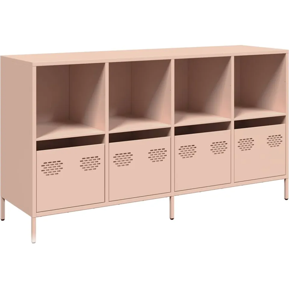 vidaXL Dressoir 135x39x73,5 cm koudgewalst staal roze, foto 3