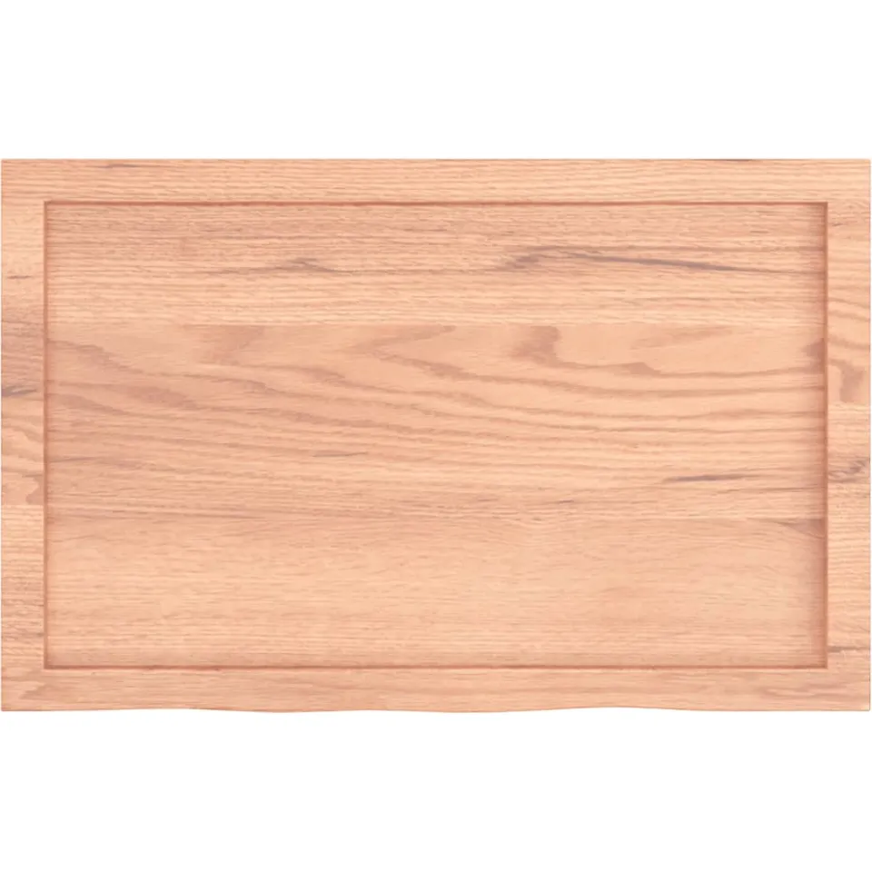 vidaXL Tafelblad 80x50x(2-6) cm behandeld massief eikenhout lichtbruin