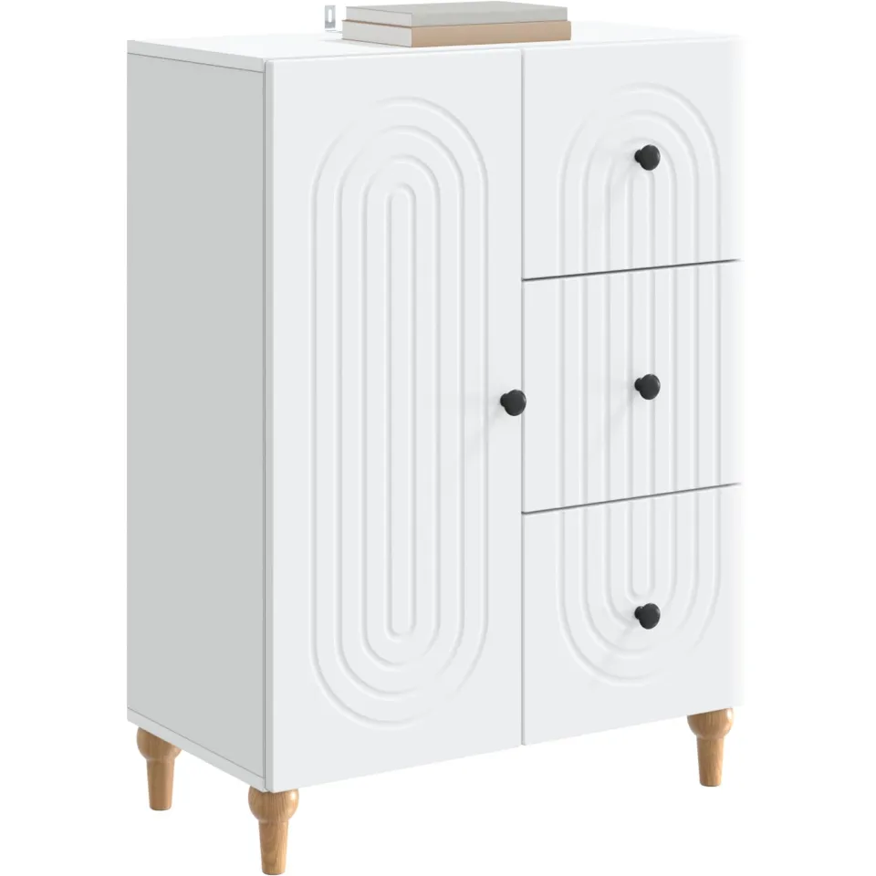 vidaXL Dressoir Wit 66 x 34,5 x 90 cm Bewerkt hout