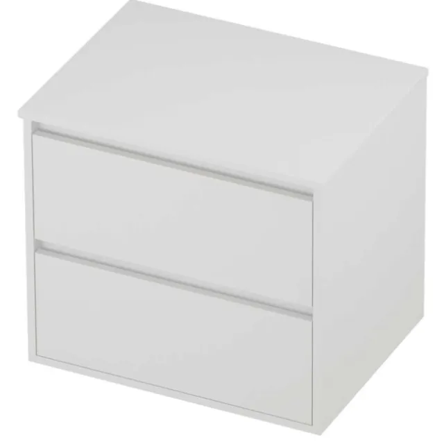 Proline Deck Badmeubelset Greeploos Symmetrisch Kader 60x46x54 cm Mat White Mat Wit