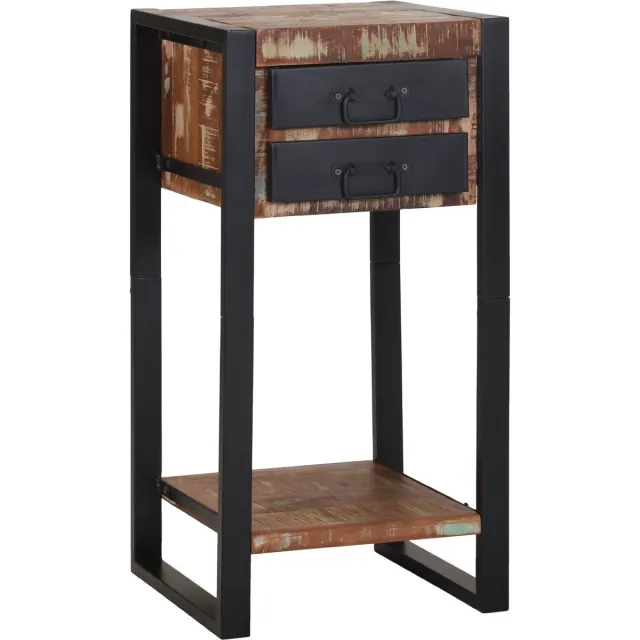 vidaXL Bijzettafel - Multikleur - 40 - x - 40 - x - 80 - cm