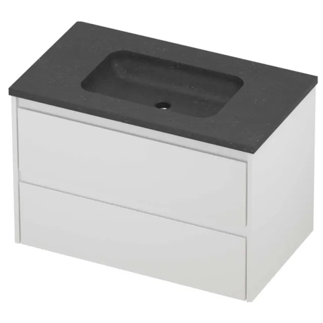 Proline Rollo Badmeubelset Hardsteen Elegant 80x46x54 cm Blue Stone Mat Wit
