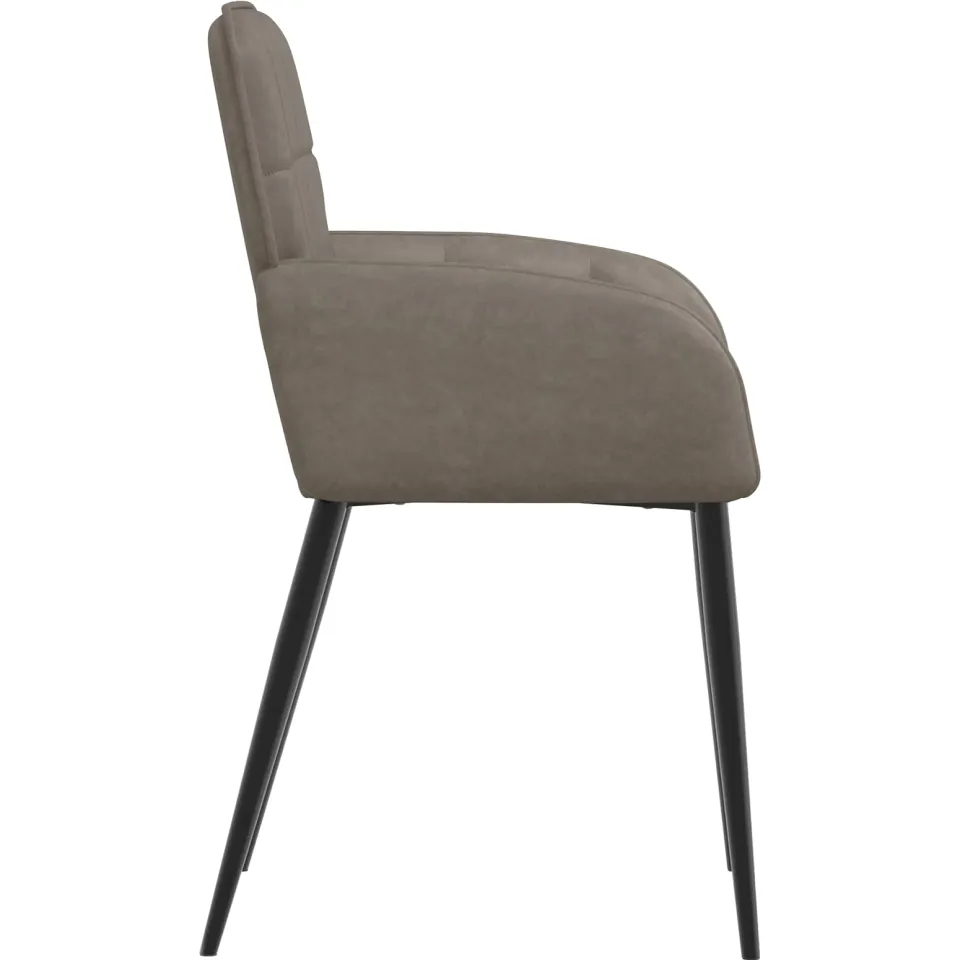 vidaXL Eettafelstoelen 2 st Kunstleer Grijs 56,5 x 50 x 85 cm, foto 4