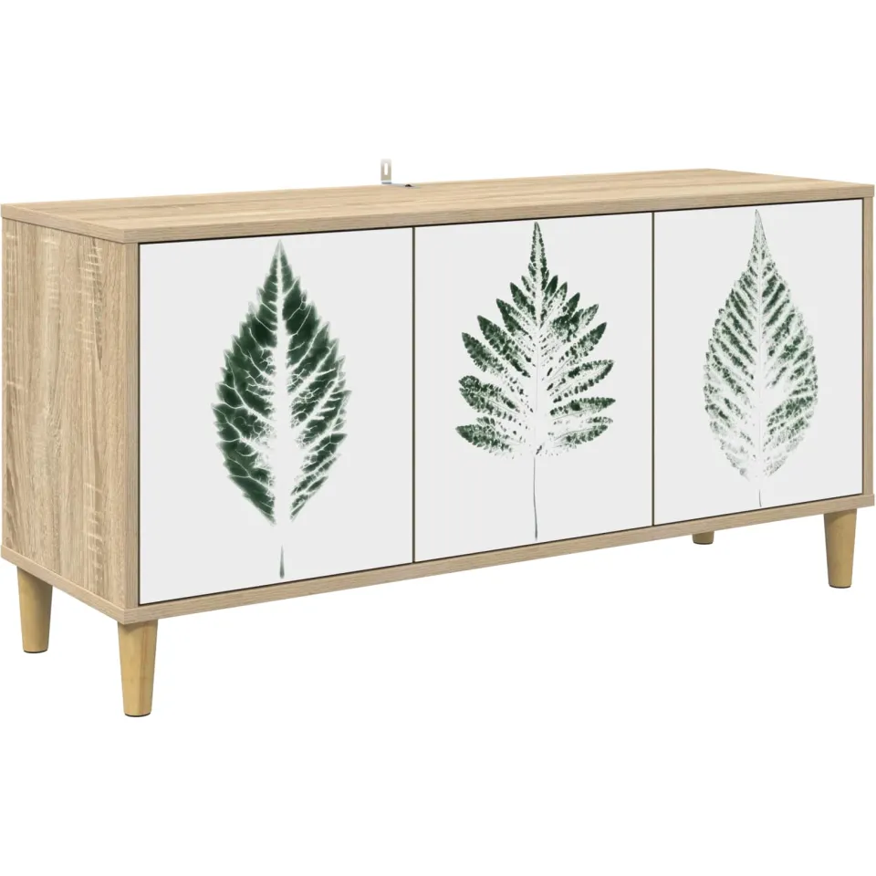 vidaXL Tv-meubel HANAU 102 x 33 x 50 cm Sonoma Bewerkt hout bruin, foto 3