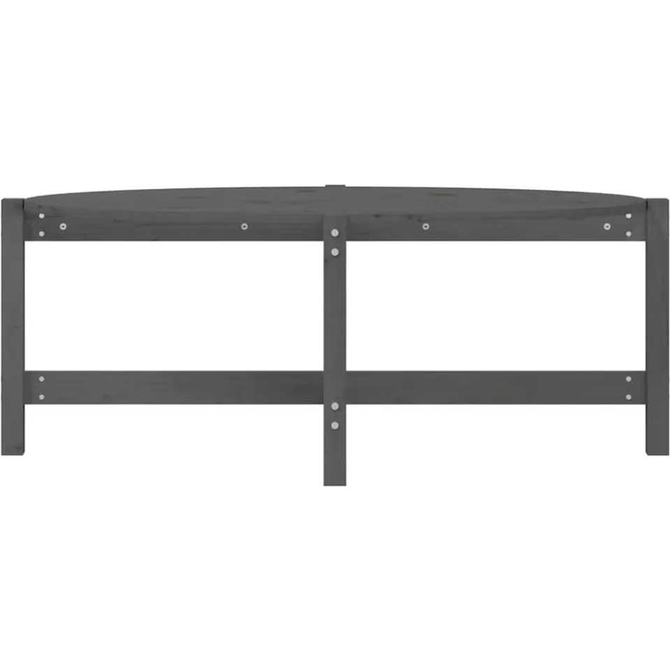 vidaXL Salontafel 118x63x45 cm massief grenenhout grijs, foto 4