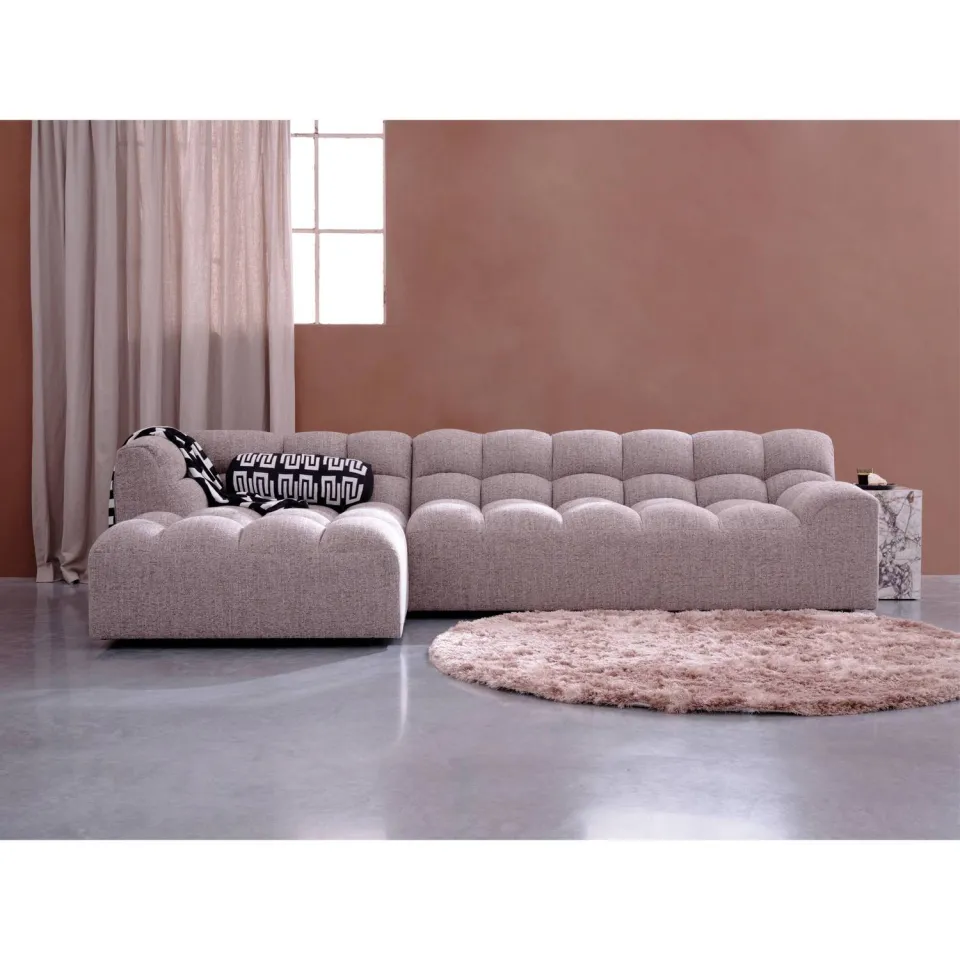 WOOOD Allure Chaise Longue Bank - Stof - Bruin Melange-79x324x165, foto 2