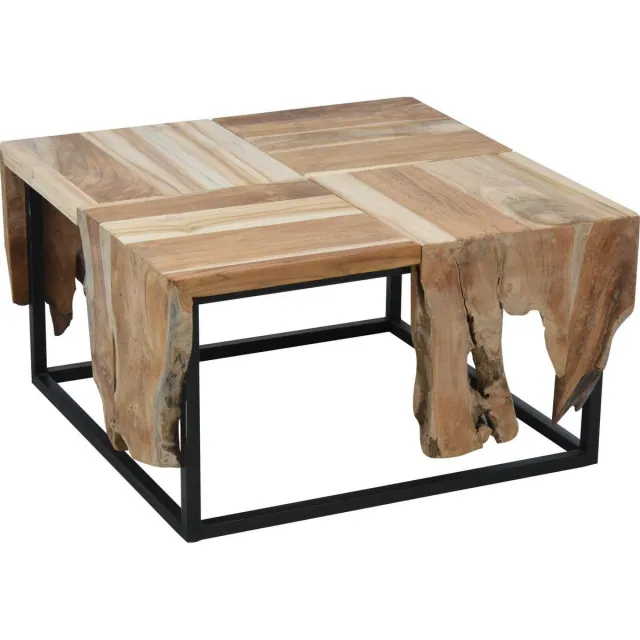 Ambiance Bijzettafel - 65x65x35 - cm - teakhout