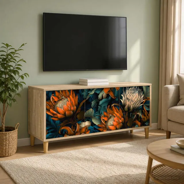 vidaXL Tv-meubel LOCHEM 102 x 33 x 50 cm Sonoma Bewerkt hout bruin