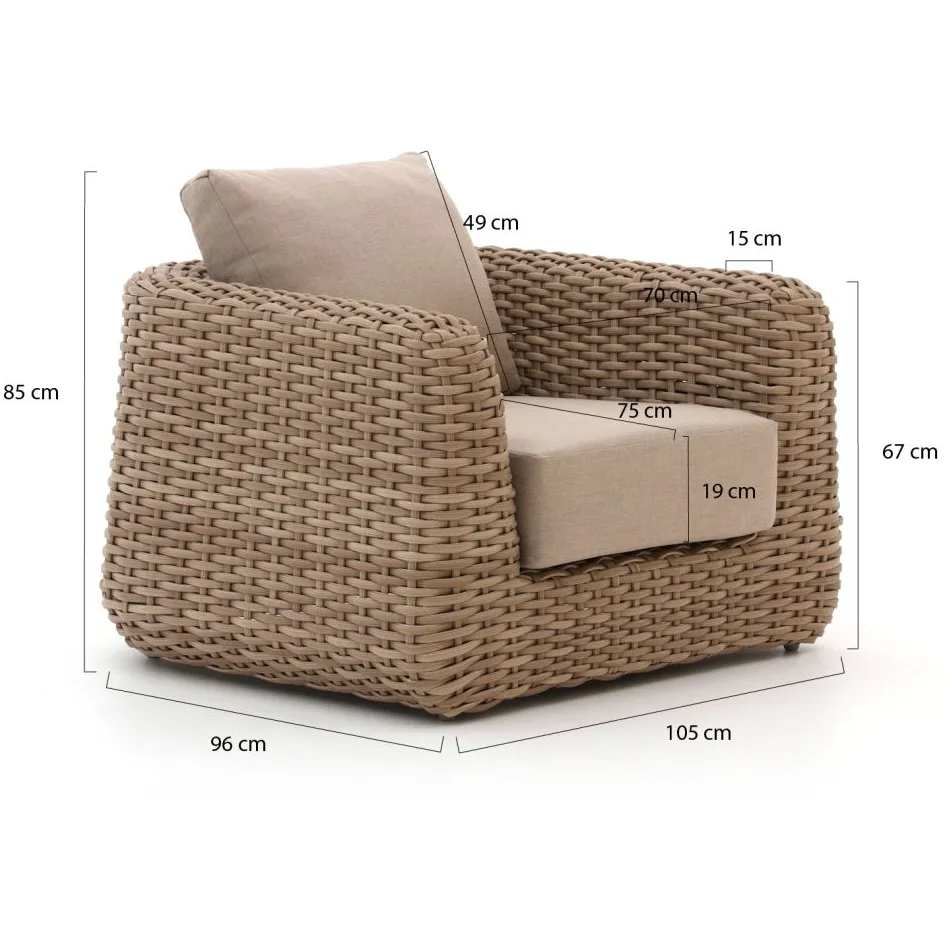 Intenso Furniture Intenso Tarcento lounge tuinstoel taupe, foto 2