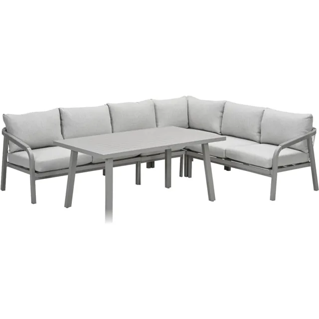 Garden Impressions Monti lounge-diningset - 5-dlg. - taupe - rope grey sand - valley sand