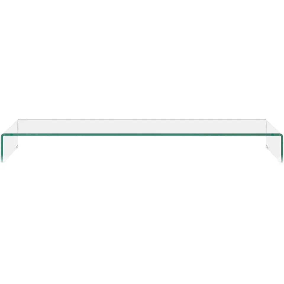 vidaXL TV-meubel/monitorverhoger transparant 120x30x13 cm glas Transparent