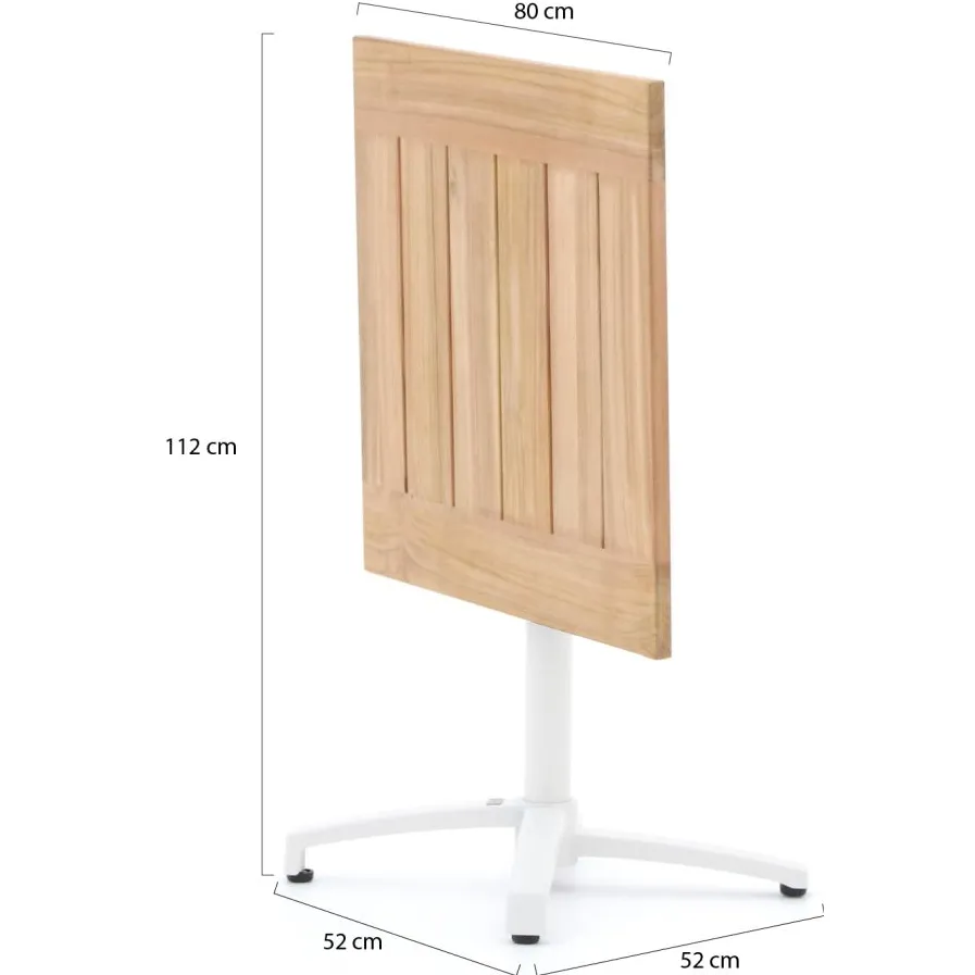 Bellagio tuinmeubelen Bellagio Canzo klaptafel 80x80x75cm bruin, foto 2
