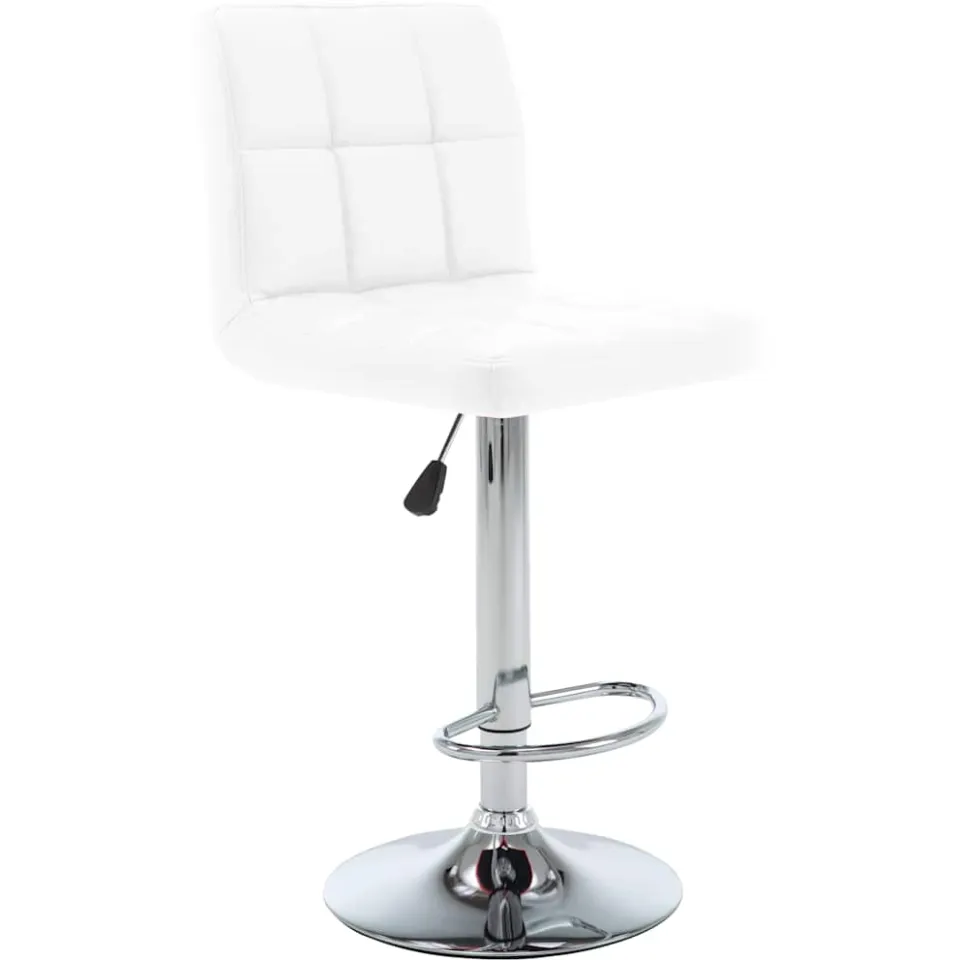 vidaXL Barstoelen 2 st kunstleer wit, foto 2