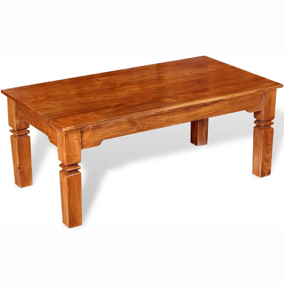 vidaXL Salontafel 110x60x45 cm massief hout Bruin