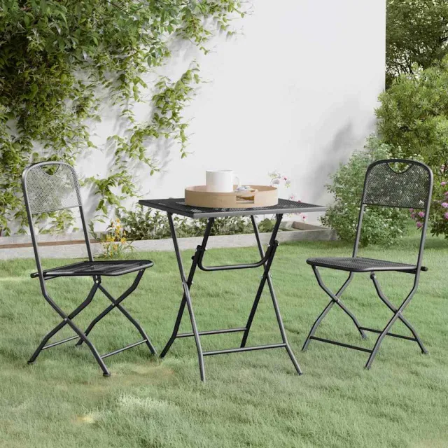 vidaXL 3-delige Tuinset metaalgaas antracietkleurig, foto 2