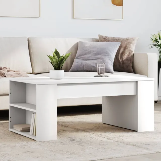 vidaXL Salontafel 102x55x42 cm bewerkt hout wit