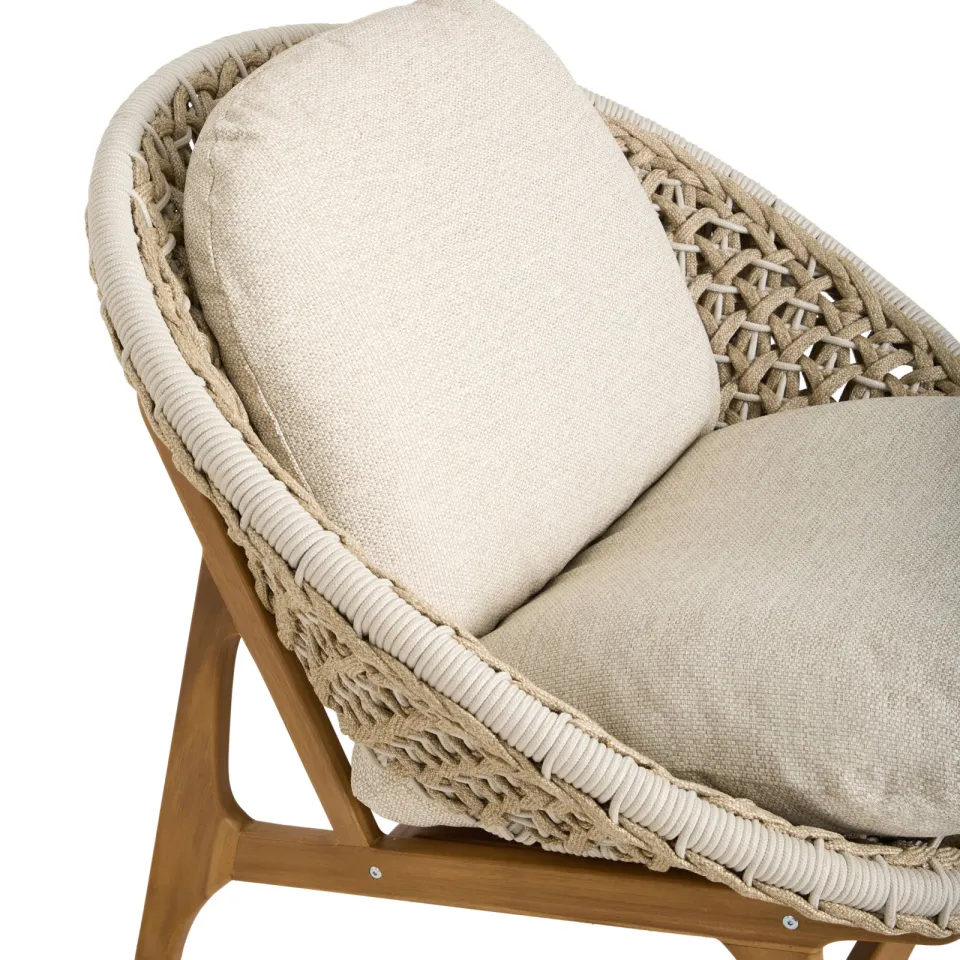 Studio LIVIT loungestoel Malang teak beige, foto 6