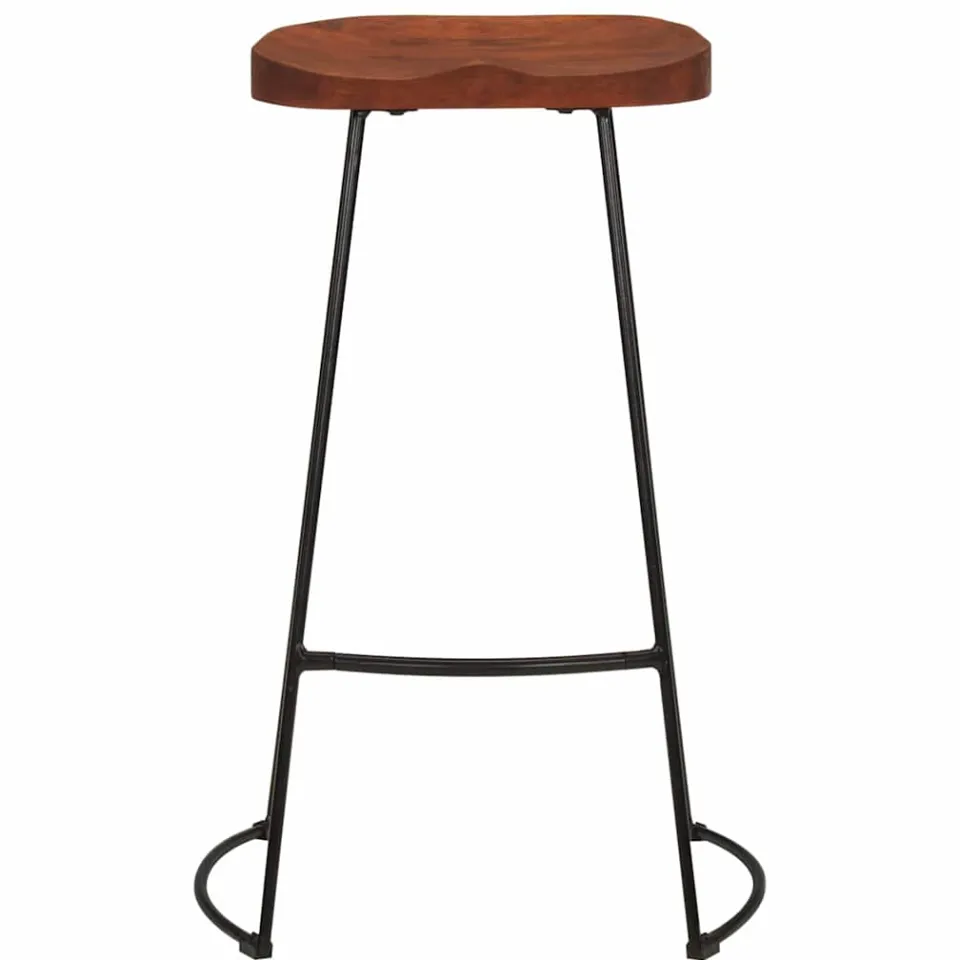 vidaXL Barkrukken 2 st Gavin 50x40x78 cm massief mangohout bruin, foto 4