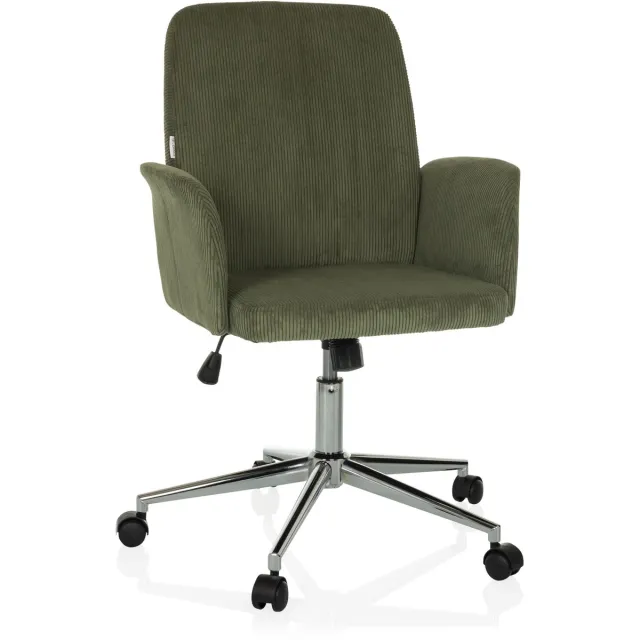 hjh office Bureaustoel / draaistoel / kuipstoel SOLAO CORD stof donkergroen hjh OFFICE