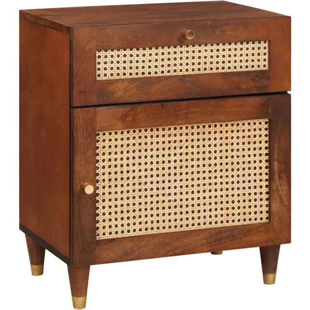 vidaXL Nachtkastjes met lade 50 x 33 x 60 cm Massief Mango Hout Bruin