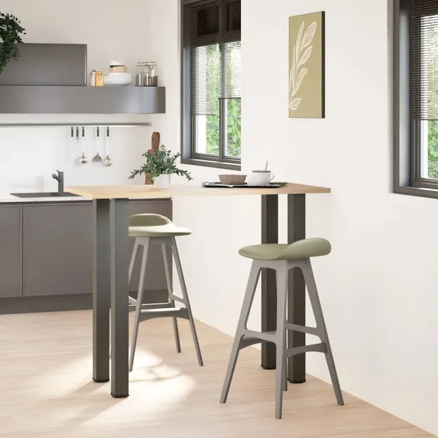 vidaXL Bartafelpoten 4 st 110-112 cm staal antraciet Anthraciet