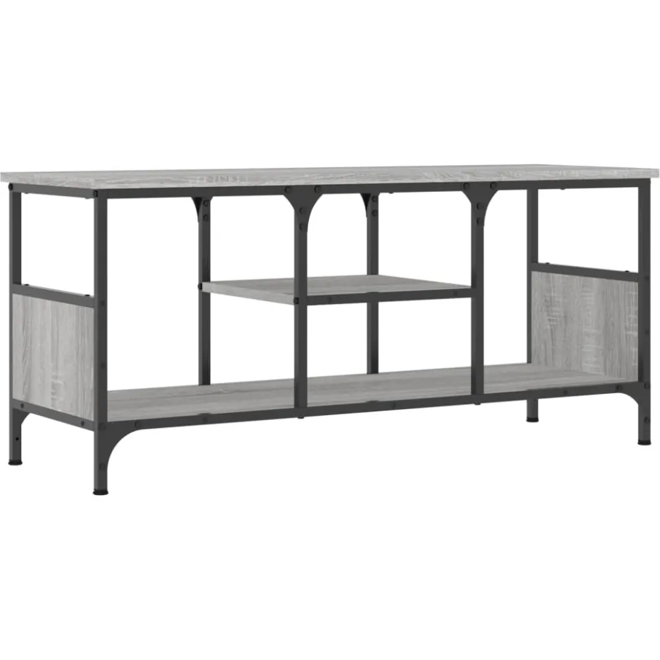vidaXL Tv-meubel 100x35x45 cm bewerkt hout en ijzer grijs sonoma eiken, foto 3