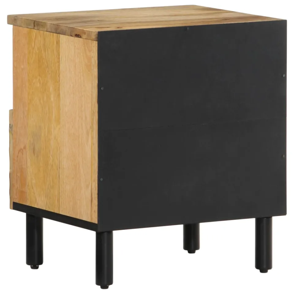 vidaXL Nachtkastje 40x33x46 cm massief mangohout bruin, foto 4