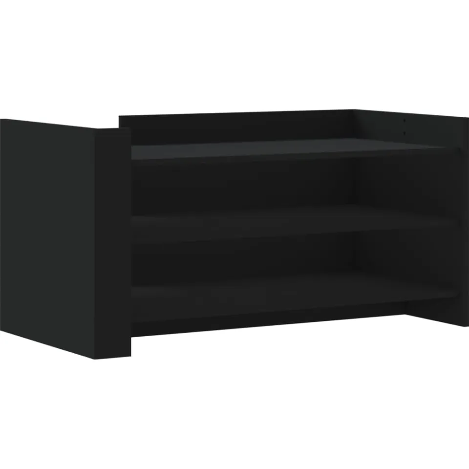 vidaXL Salontafel 100x50x50 cm bewerkt hout zwart, foto 3