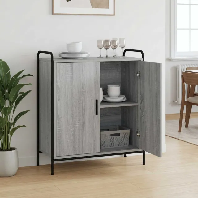 vidaXL Dressoir Grijs Sonoma 97 x 33 x 81 cm Bewerkt hout